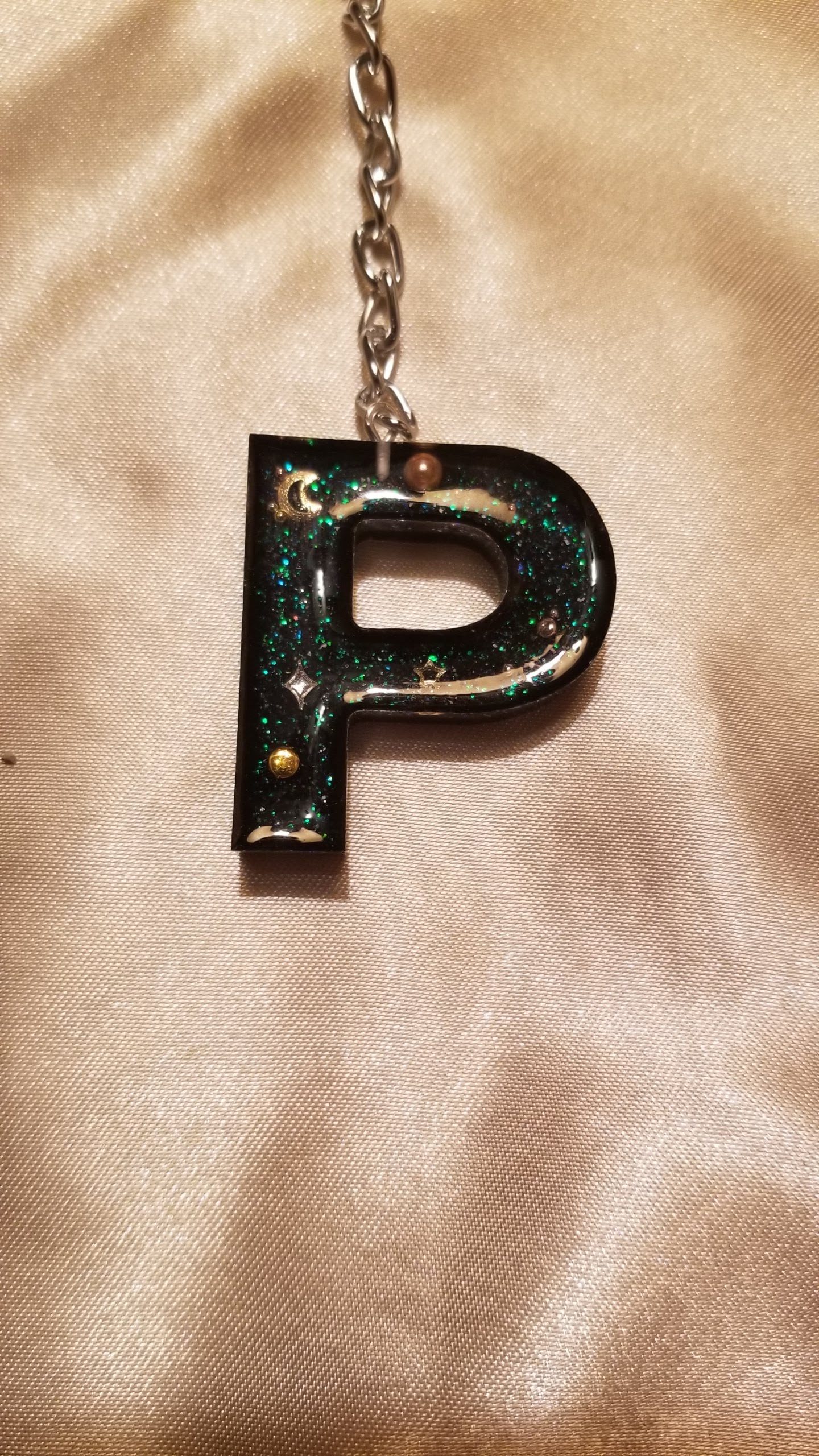 Letter P Space Keychain — Cynfull Arts