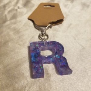Holographic Flakes/Glitter Resin Fob Keychains